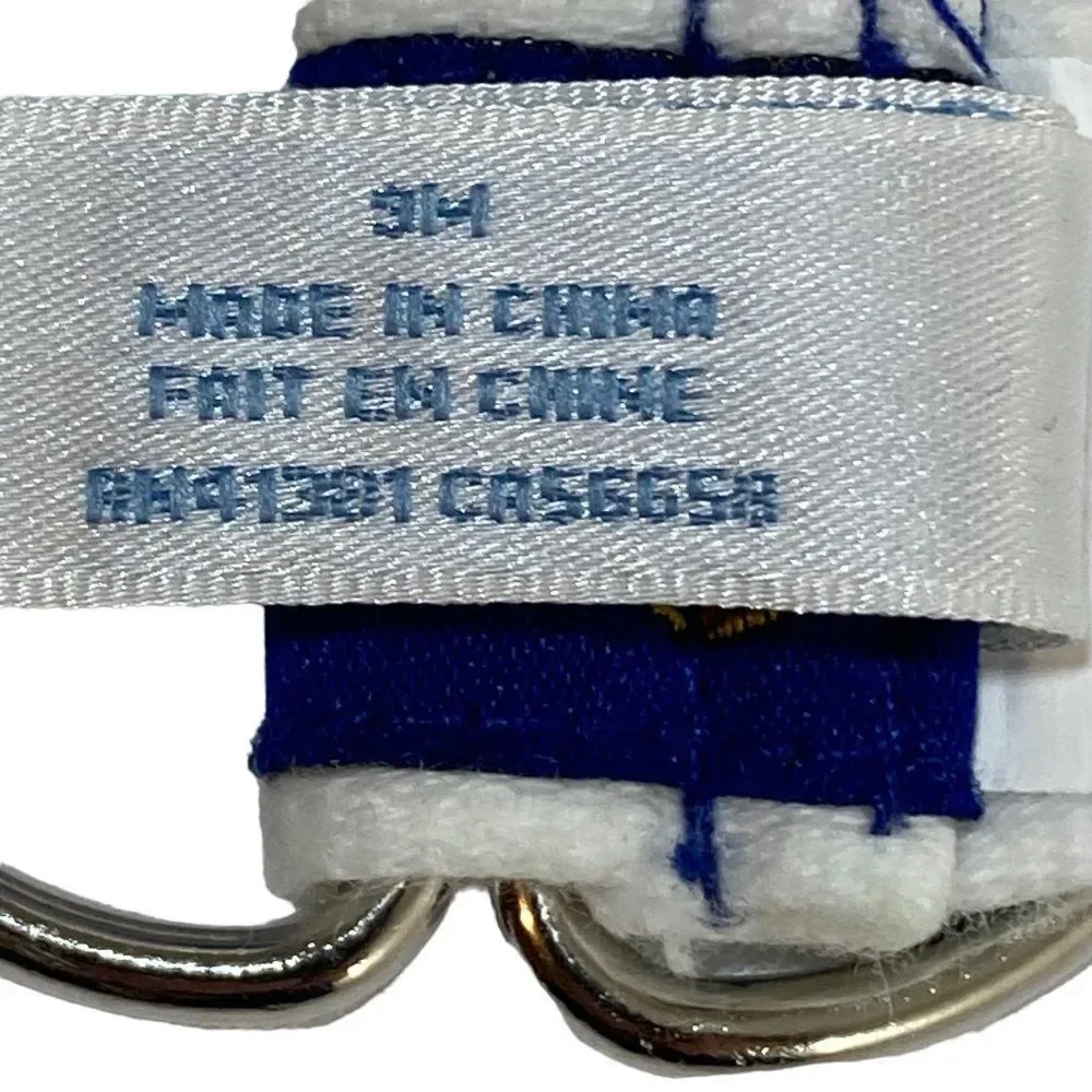 Ralph Lauren Baby Boys Embroidered Belt | 9 Months | Blue | Nautical | D Ring